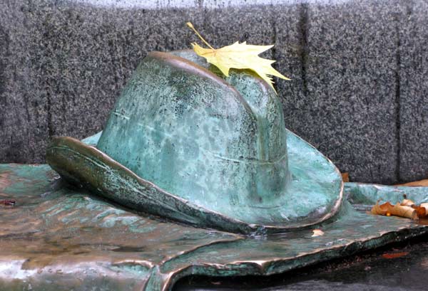 Hat with leaf